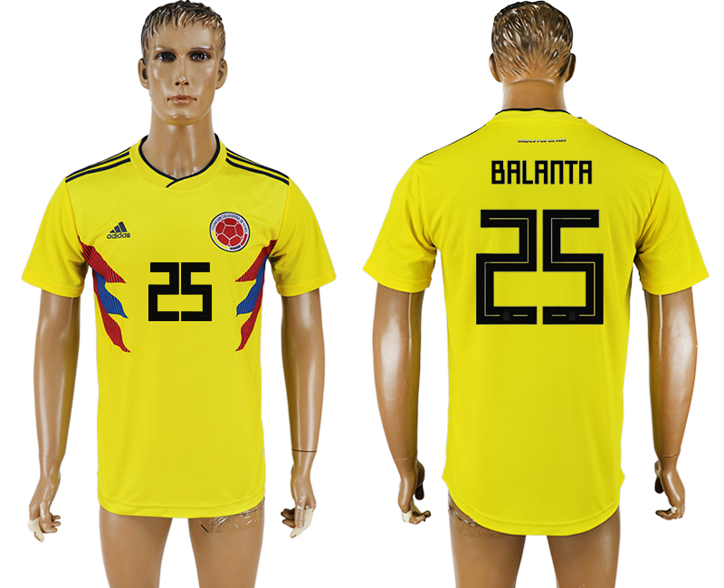 2018 world cup Maillot de foot COLUMBIA #25 BALANTA YELLOW